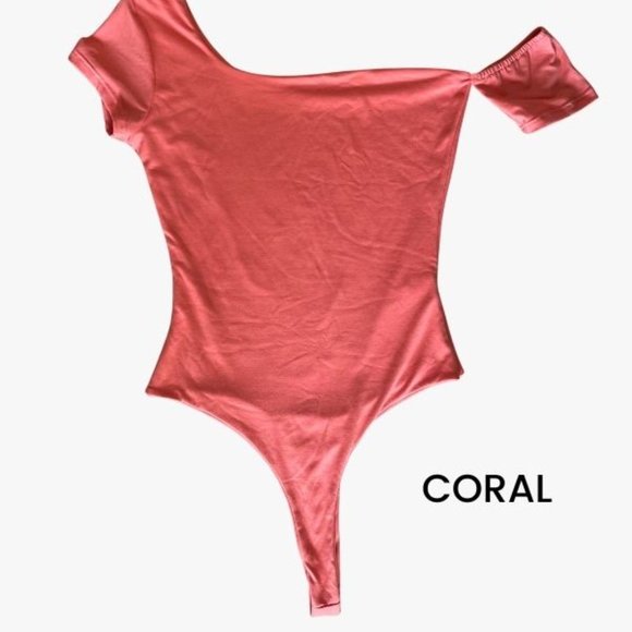 (NWT) Asymmetric Sleeve Bodysuit - Picture 2 of 4